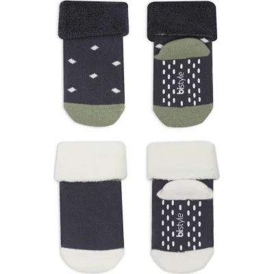 Bistyle Puanlı Kaymaz Havlu Soket Çorap, 2'li, Antrasit