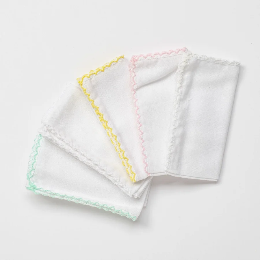 Andywawa Basic Bebek Ağız Mendili, 25x25 cm, 5'li, Pembe