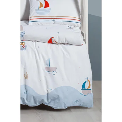 Kanz Ranforce Bebek Nevresim Takımı Knz-001 Sailboats