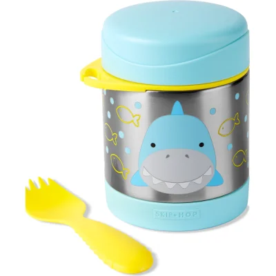 Skip Hop Zoo Paslanmaz Çelik Termos, 325 ml, Köpek Balığı