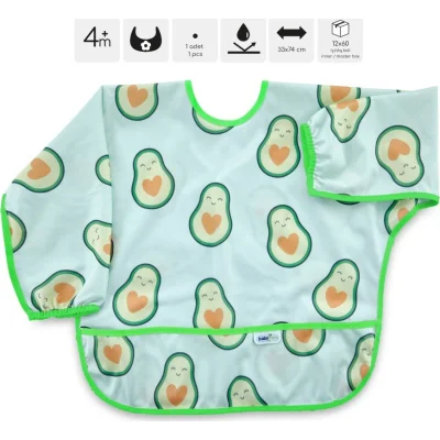 BabyJem Baskılı BLW Kollu Önlük 784 Avokado