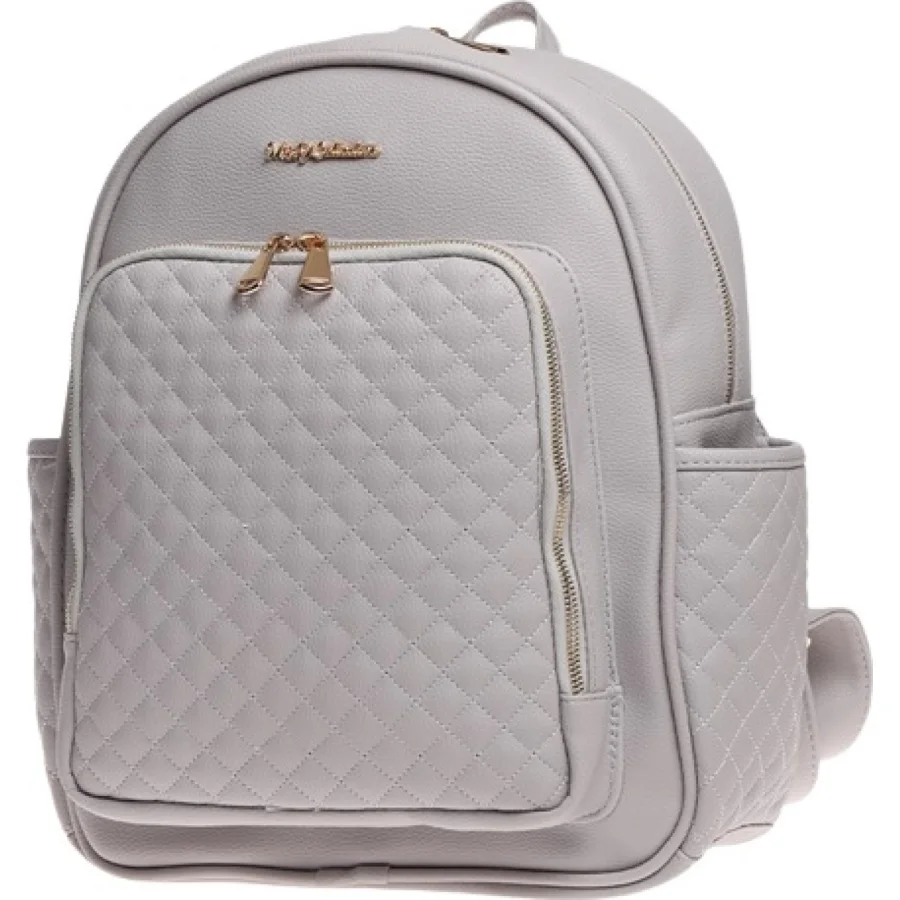 M&Y Dust Deri Anne Bebek Bakım Sırt Çantası, Gri