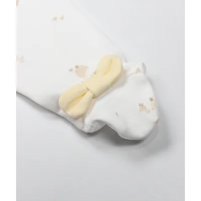 Bistyle Patikli Alt Welcome Baby Duck 16107 Sarı-Ekru, Ekru