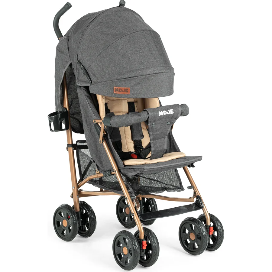 Moje Strong Baston Bebek Arabası, Antrasit, Altın
