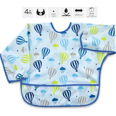 BabyJem Baskılı BLW Kollu Önlük, Balon Desen