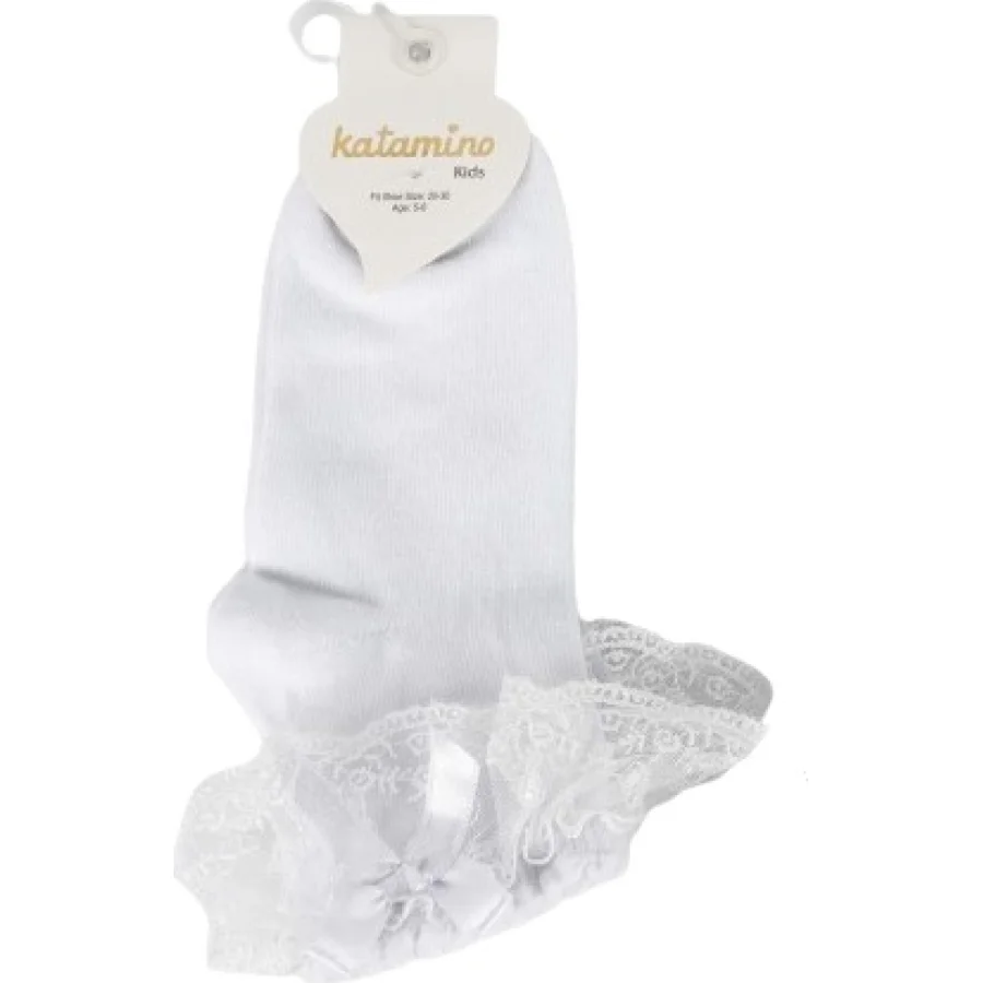 Katamino Ada Aks. Soket Çorap, Beyaz