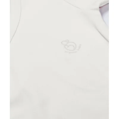 Bistyle Organik Natural Basic Style Kruvaze Uzun Kol Body, Ekru