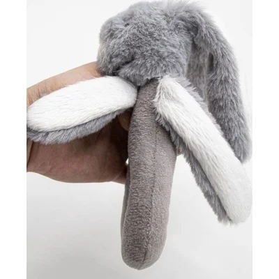 BabyJem Tutmalı Peluş, Mini Tavşan, Gri