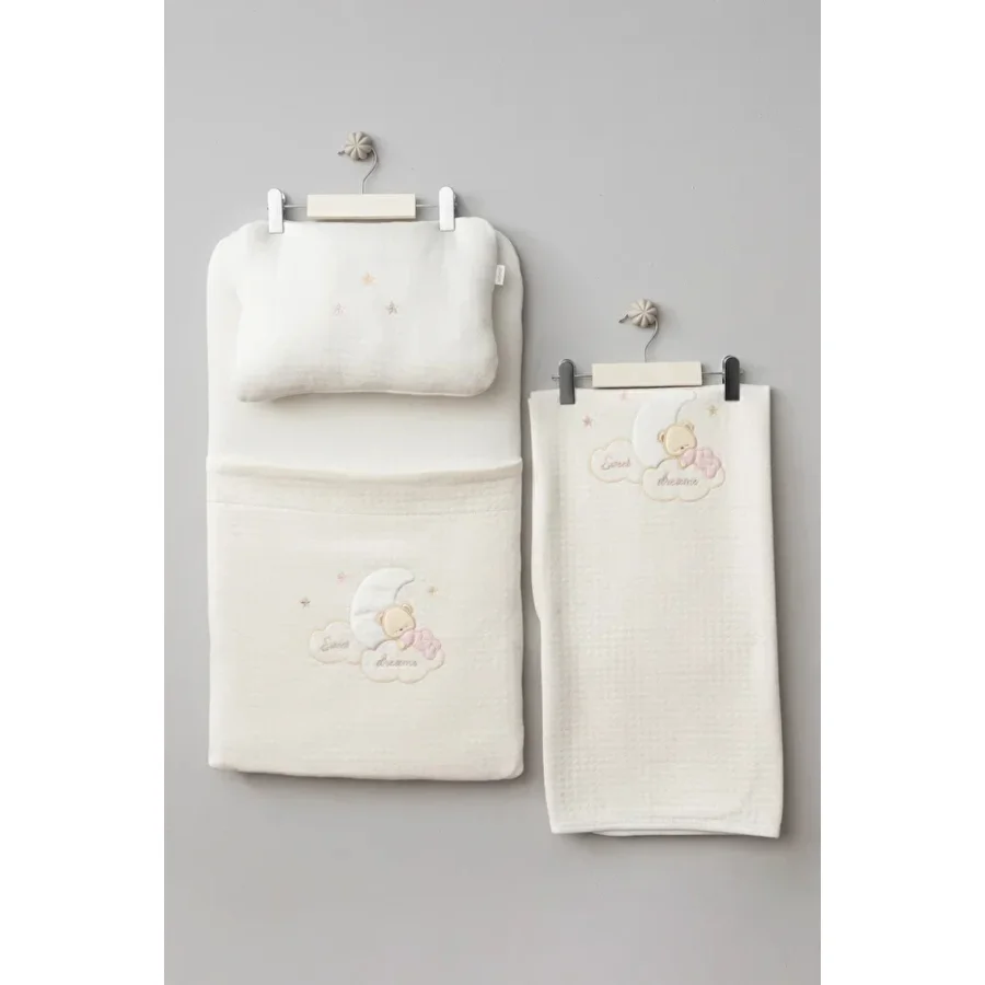 Bebitof Ay ve Ayıcık 3'lü Alt Açma Seti, Ekru