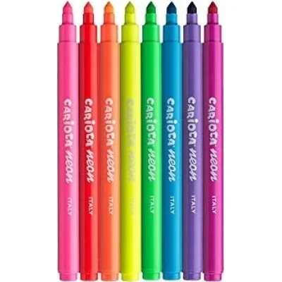 Carioca Fosforlu Yıkanabilir Keçeli Boya Kalemi, 8'li