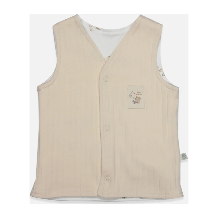 Bistyle With You Family Çift Taraflı Yelek, Bej