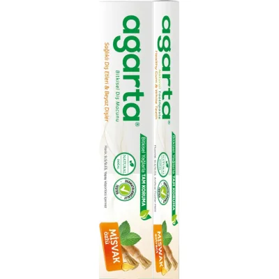 Agarta Doğal Diş Macunu, 100 ml, Misvak Özlü