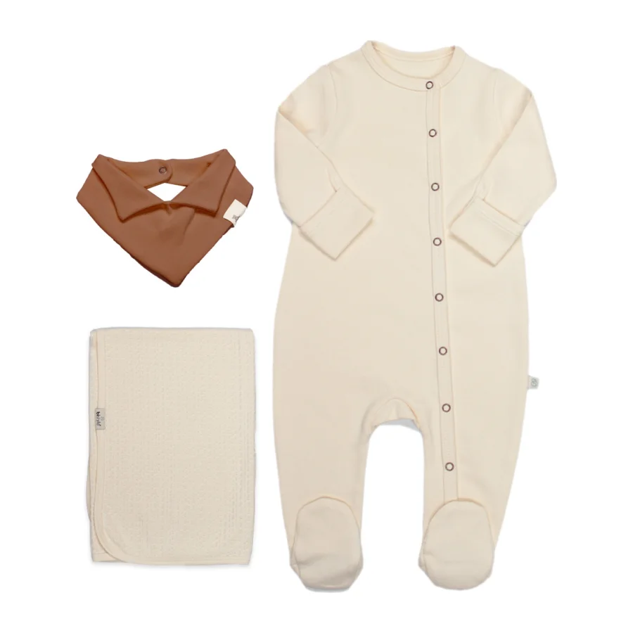 Bistyle Yenidoğan Tulum Battaniye Gentleman, Ekru