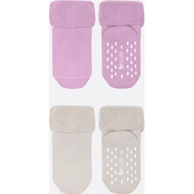 Bistyle Havlu Soket Kaymaz Basic Girl, 2'li, Gül Kurusu