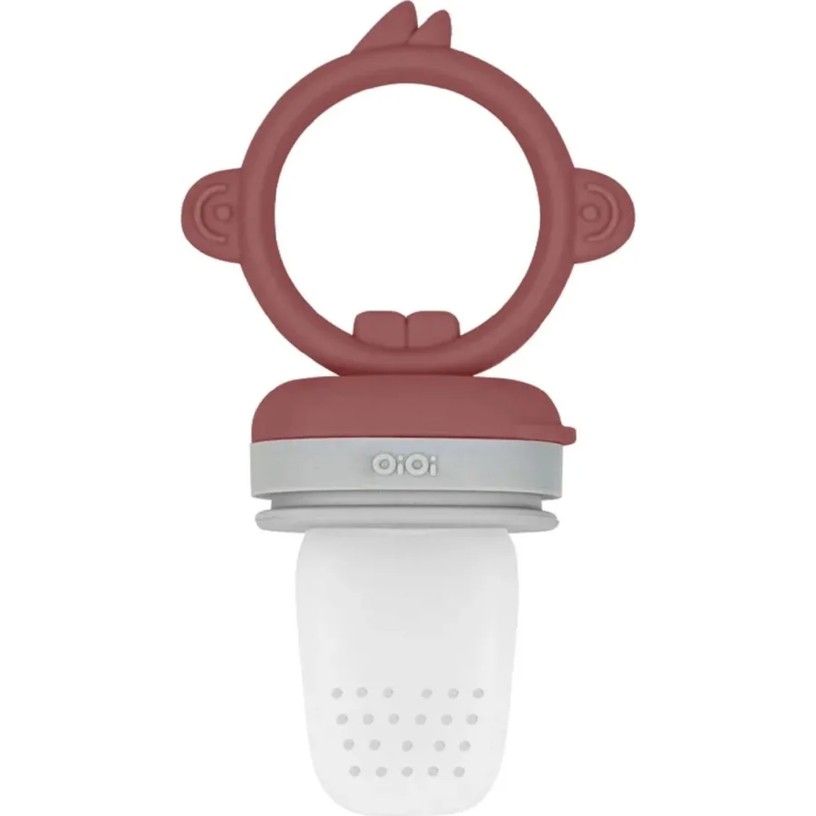 OiOi Silikon Püre Meyve Sebze Emziği Velvet Rose / Powder Grey