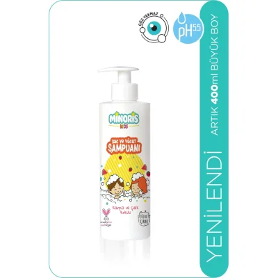 Minoris Kids Organik Saç ve Vücut Şampuanı, 400 ml