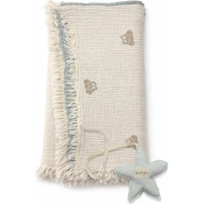 Bistyle Müslin Battaniye Uyku Arkadaşli My Teddy 70157 85x85cm Mint