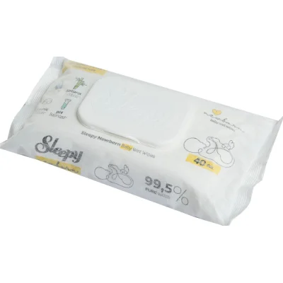 Sleepy Natural Yenidoğan Islak Havlu Mendil, 40 Yaprak, 12'li