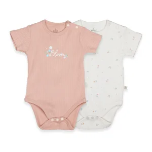 Bistyle Flying Bloom White Yarım Kol Badi, 2'li, Ekru, Gül Kurusu