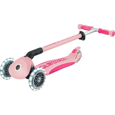 Globber Go Up Deluxe Scooter, Işıklı, Pembe