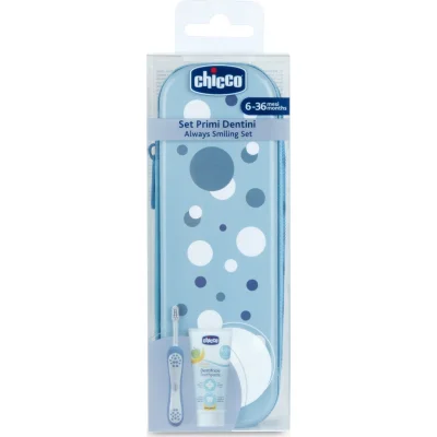 Chicco Diş Fırçası Seti 6+ Ay, Mavi