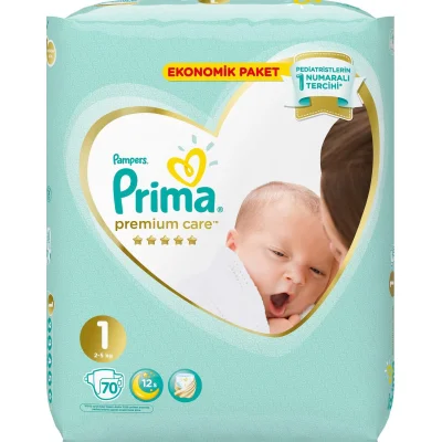 Prima Premium Care Bebek Bezi, 1 Beden, 70 Adet