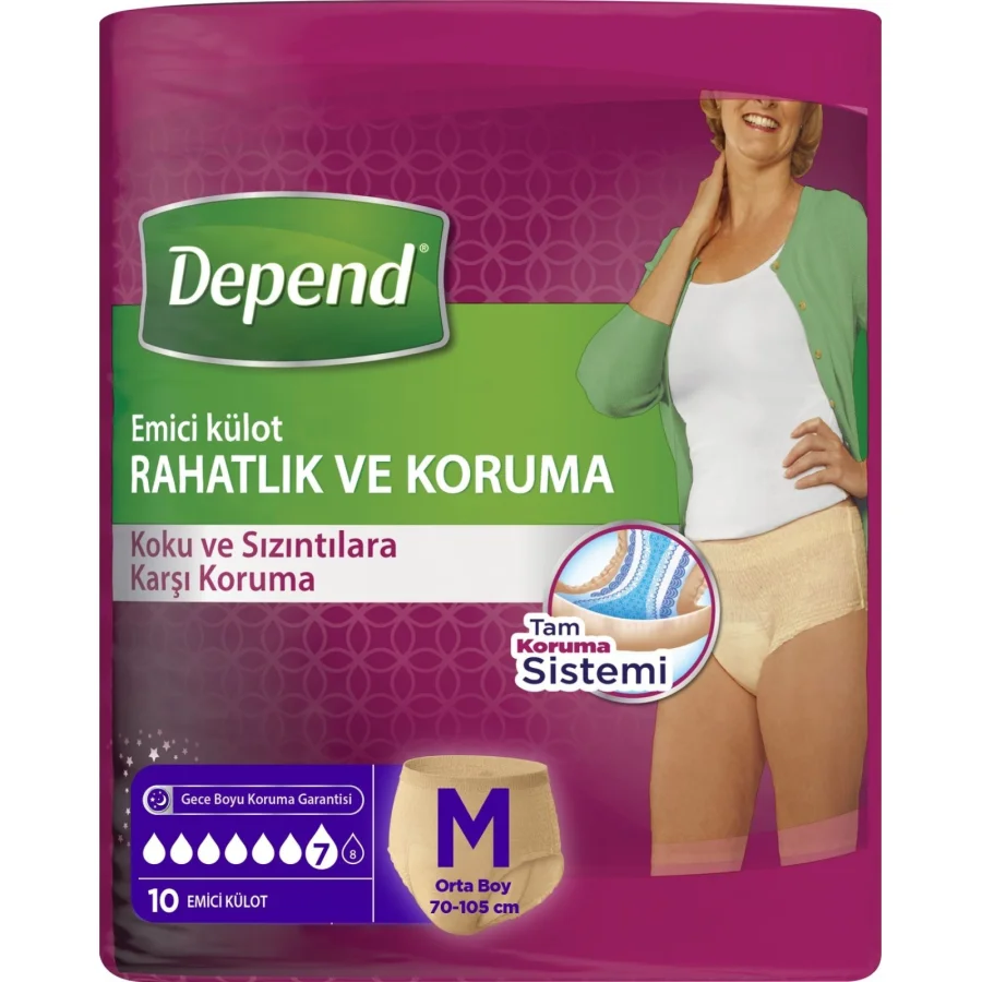 Depend Emici Külot Orta Boy Kadın, 10 Adet