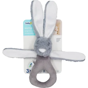 BabyJem Tutmalı Peluş, Mini Tavşan, Gri
