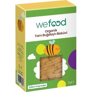 Wefood Organik Kids Tam Buğdaylı Bisküvi, 55 g