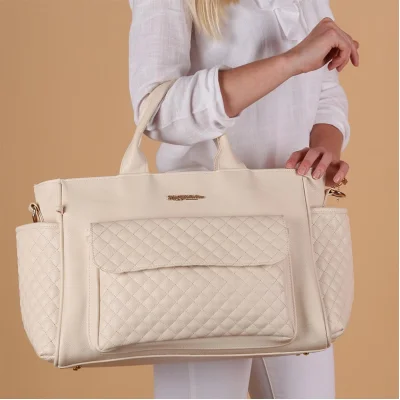 M&Y Athena Deri Anne Bebek Bakım Çantası, Krem