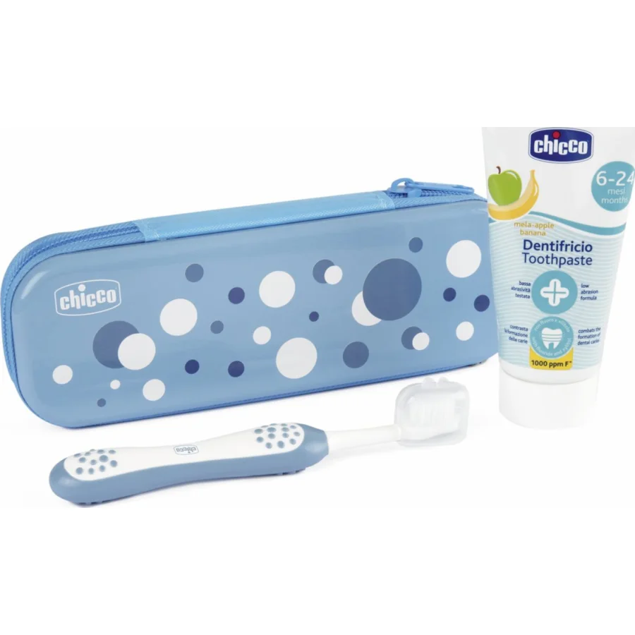 Chicco Diş Fırçası Seti 6+ Ay, Mavi