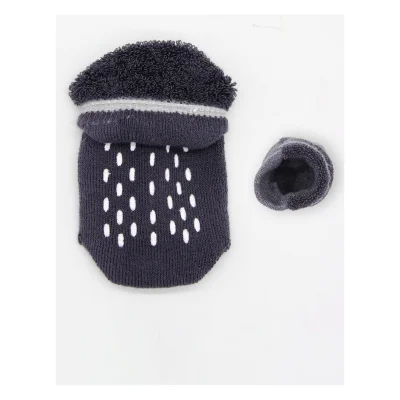 Bistyle Altı Havlu Sneakers Kaymaz Çorap, 2'li, Gri-Antrasit, Antrasit