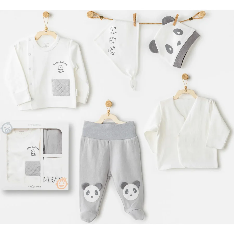 Andywawa AC26020 Keep Smiling 5'li Hastane Çıkışı Grey