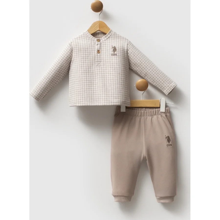 U.S. Polo Assn Takım, 2'li, Bej, Melanj