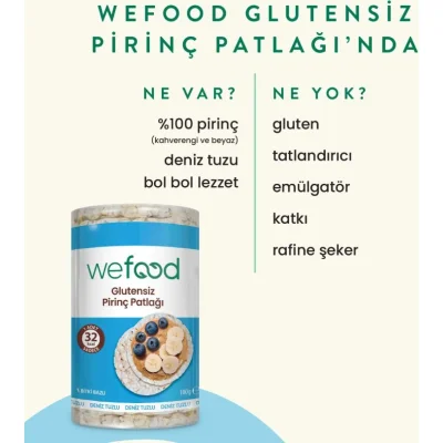 Wefood Pirinç Patlağı, 100 g