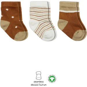 Bistyle Penye Erkek Soket Çorap, 3'lü, Hardal