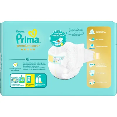 Prima Premium Care Bebek Bezi, 0 Beden, 30 Adet