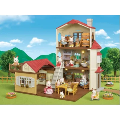 Sylvanian Families Kırmızı Çatılı Işıklı Şehir Evi