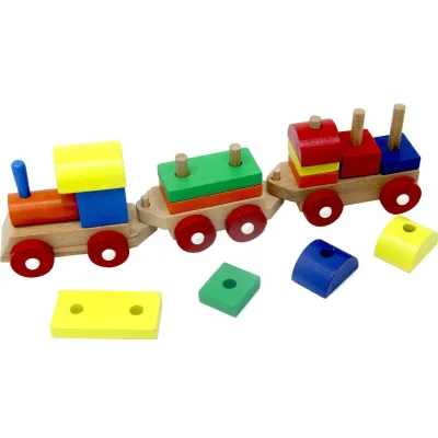 Play Wood Eğitici Ahşap Bloklu Bultak Tren