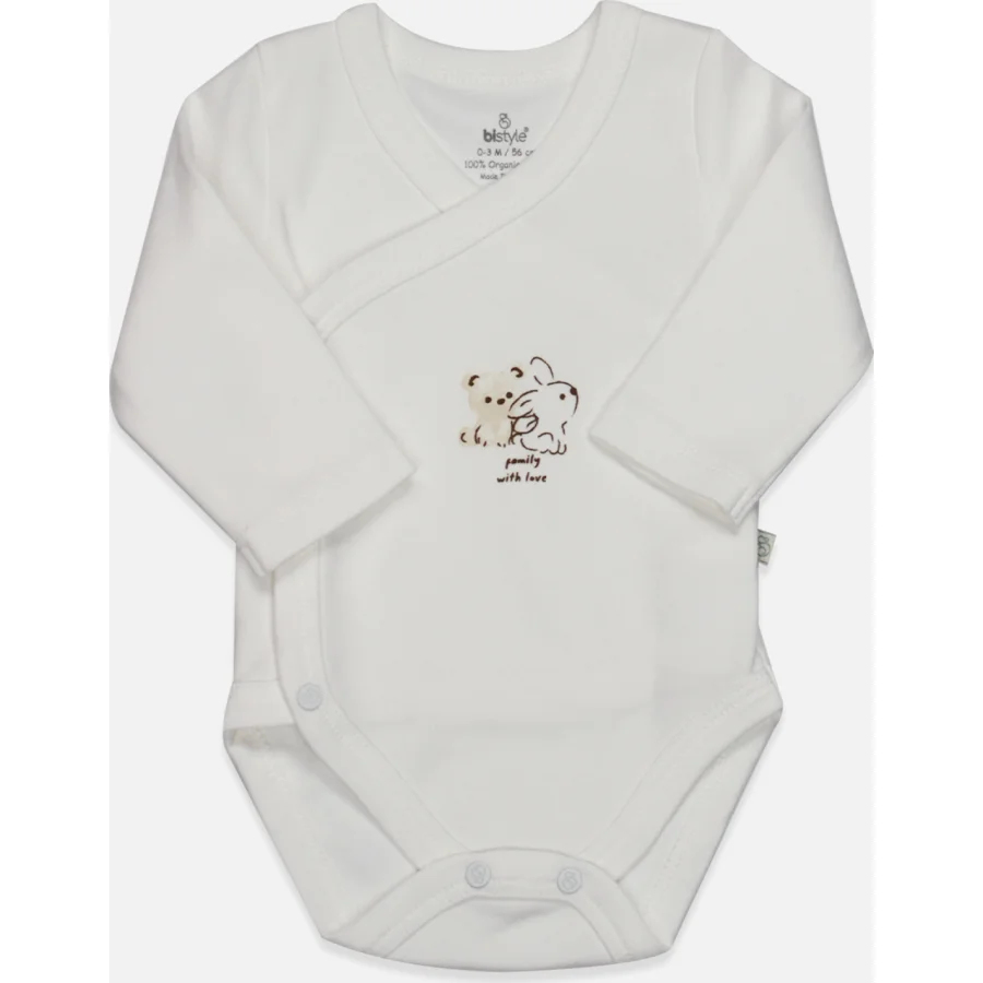 Bistyle Kruvaze Body Uzun Kol With You Family Bej