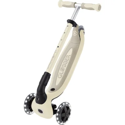 Globber Go Up Baby 360 Scooter, Işıklı, Koyu Bej