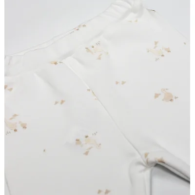 Bistyle Patikli Alt Welcome Baby Duck 16107 Sarı-Ekru, Ekru