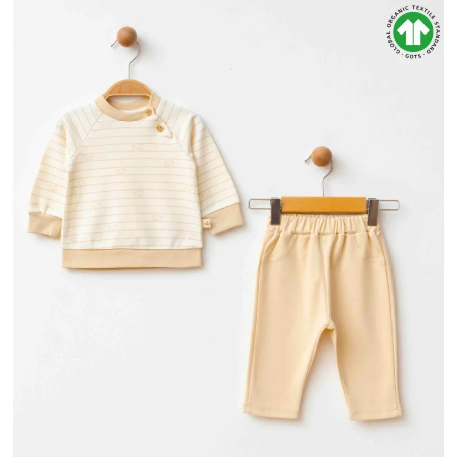 Eslenza Organik Takım, 2'li, Krem