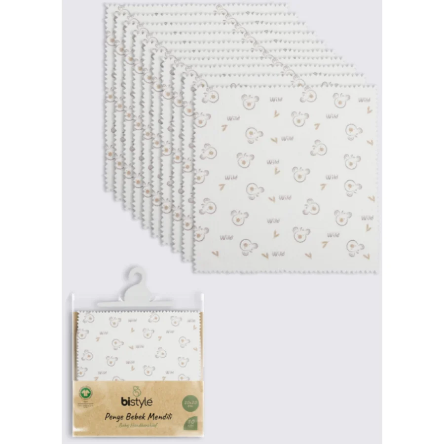 Bistyle Koala 20x20 10'Lu Penye Mendil 90165 Ekru