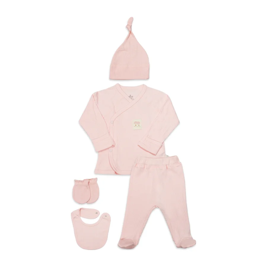 Bistyle Modal Flying Balloons Hastane Çıkışı, 5 Parça, Pembe