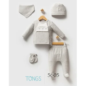 Tongs Baby Classic Bear 5'li Hastane Çıkışı, Gri