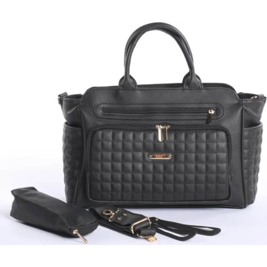 M&Y Juno Deri Anne Bebek Bakım Çantası, Siyah