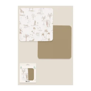 Bistyle Hello Zoo Müslin Battaniye, 2'li, Kutulu, 75x75 cm, Beyaz