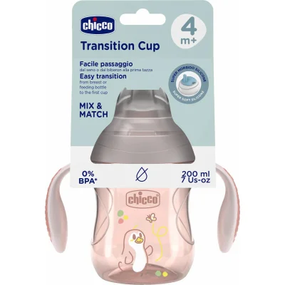 Chicco Yumuşak Uçlu Geçiş Bardağı 4 Ay+, Kız