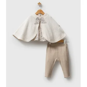 Tongs Baby Trikolu Çiçek Pançolu 3'lü Takım 8024 Ekru